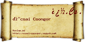 Ócsai Csongor névjegykártya