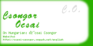 csongor ocsai business card